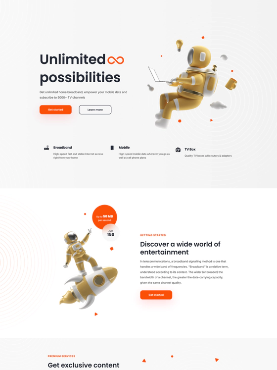 Broadband template