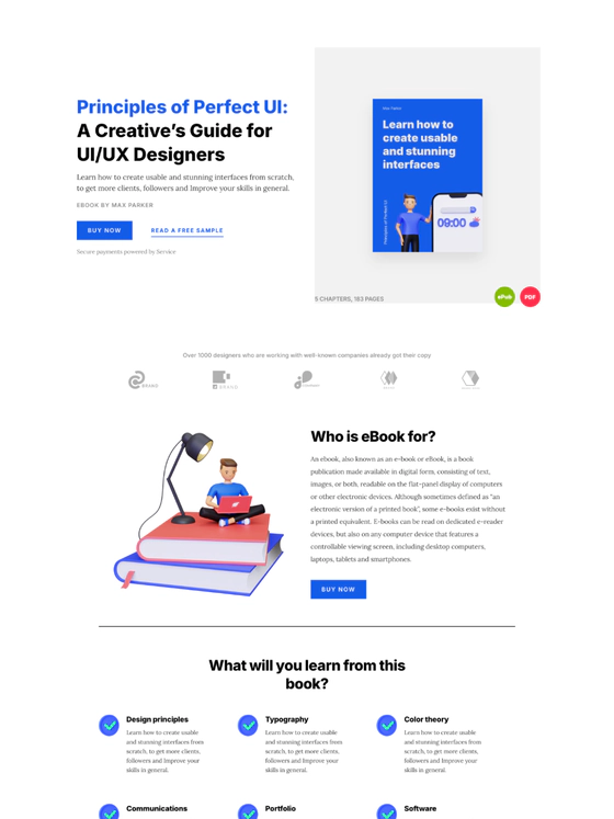 eBook Landing template